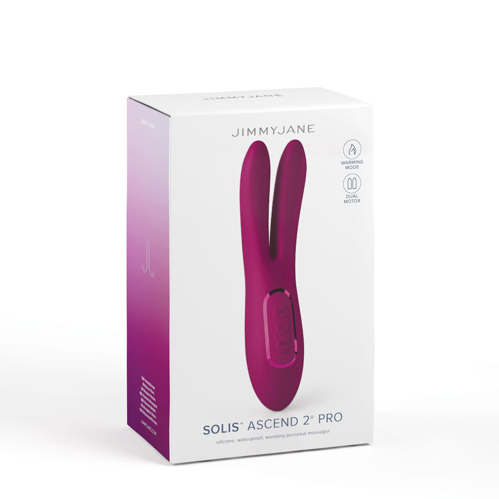 JimmyJane Solis Ascend 2 PRO - Purple 16 cm USB Rechargeable Dual Tip Stimulator-JJ10684