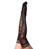 Kixies ANNA Sheer Black Diamond Thigh Highs - Black - Size A-KX1321A