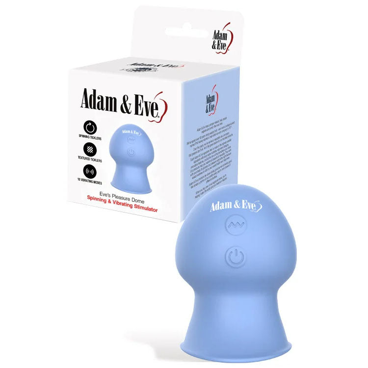 Adam & Eve EVES PLEASURE DOME - Blue - Blue USB Rechargeable Spinning & Vibrating Stimulator - L023 4000