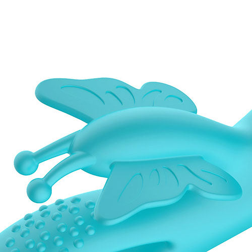 Adam & Eve BUTTERFLY EMBRACE - Blue - Blue 24.1 cm USB Rechargeable Butterfly Vibrator - L335 4600