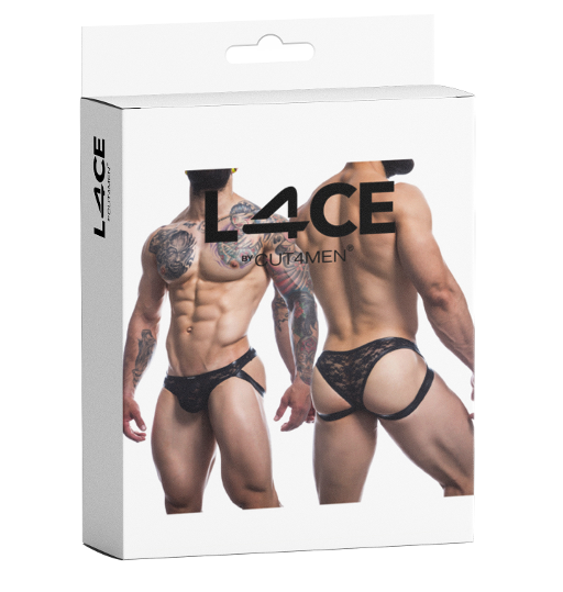 Cut For Men L4CE Jockstrap Capri Black- LARGE-L4CE04BKL