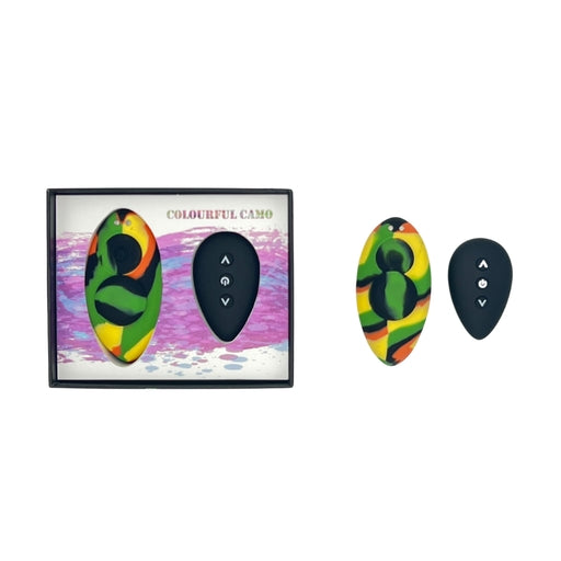 Colourful Camo Remote Control Panty Vibe Yellow-LA-00800Y