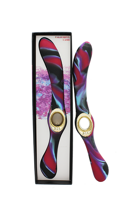 Colourful Camo Entice Vibrator Blue-LA-50028-1B