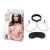 Lux Fetish Collar And Nipple Clips-LF1806