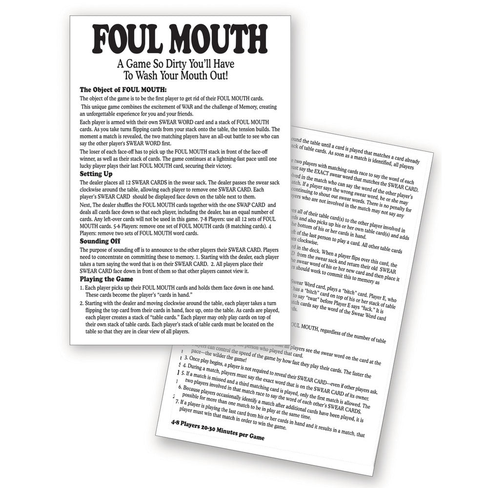 Foul Mouth - Novelty Card Game-LGBG.118