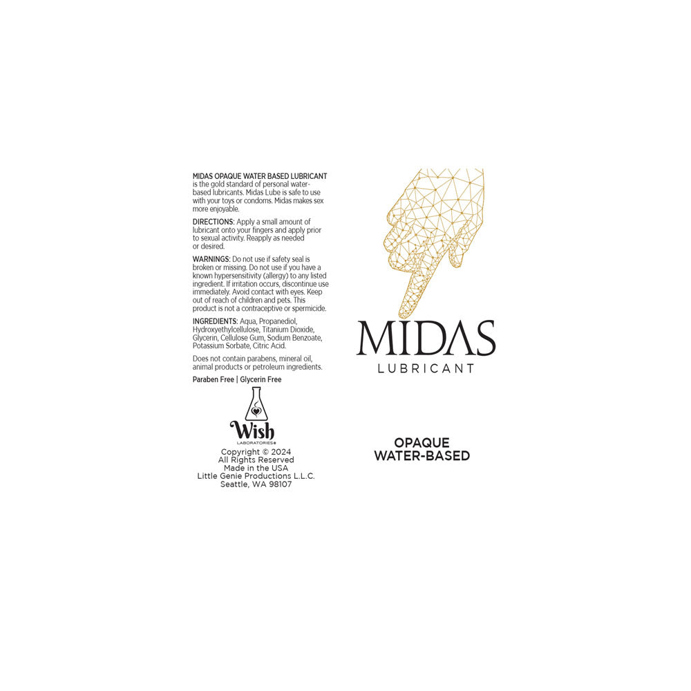 Midas Opaque Water Based Lubricant - 118 ml - Water Based Cum Lube - 118 ml-LGBT.208