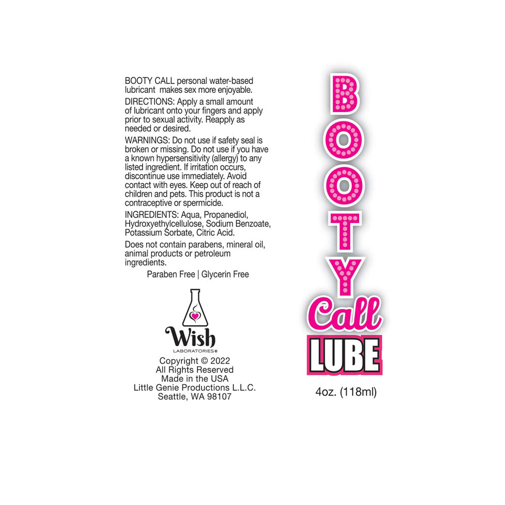 Booty Call Lube - Water Based Lubricant - 120 ml Bottle-LGBT.315