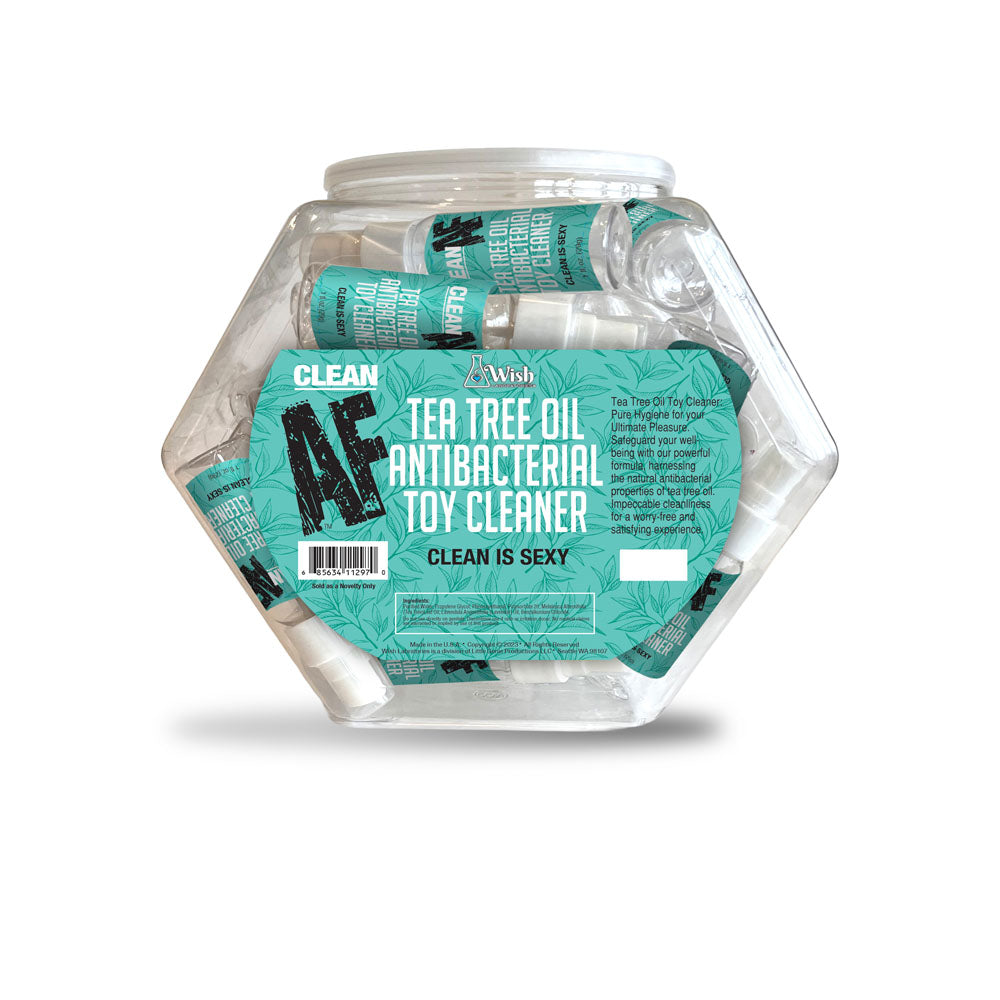 Clean AF Toy Cleaner Fishbowl Display - Antibacterial Toy Cleaner - Display of 36 x 30 ml Spray