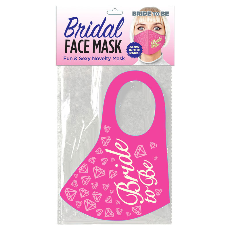 Bridal Face Mask - Bride To Be - Glow Pink Novelty Mask-LGCP.1028