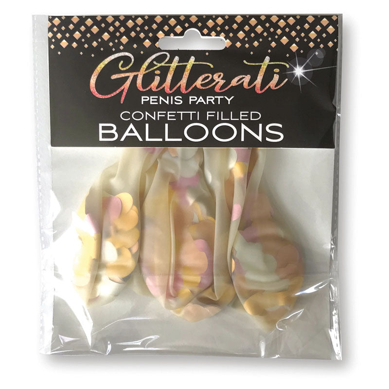 Glitterati - Confetti Balloons - Party Balloons - 5 Pack-LGCP.1032