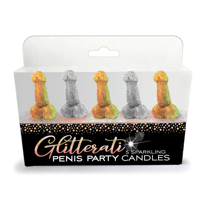 Glitterati - Penis Party Candles - Novelty Candles - 5 Pack-LGCP.1034