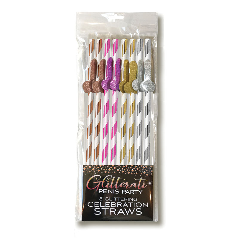 Glitterati - Tall Straws - Coloured Party Straws - 8 Pack-LGCP.1040