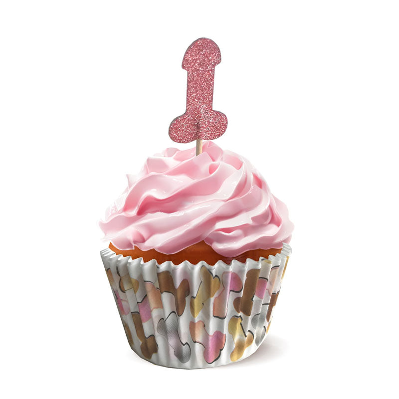 Glitterati - Penis Party Cupcake Set - Party Cupcake Set - Set of 24-LGCP.1062