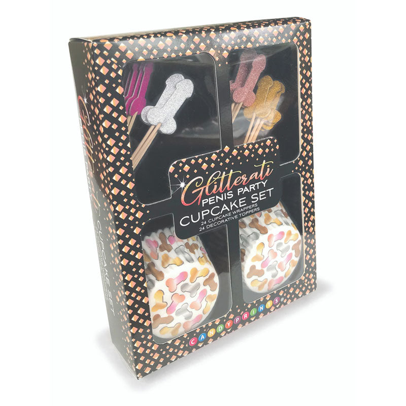 Glitterati - Penis Party Cupcake Set - Party Cupcake Set - Set of 24-LGCP.1062