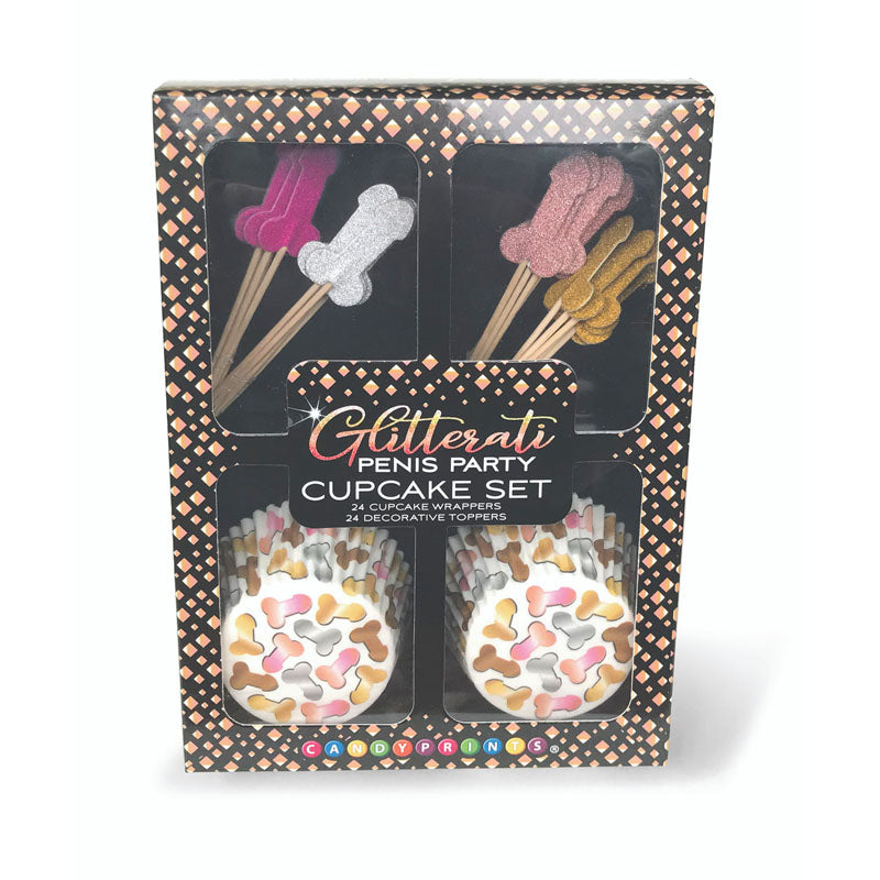 Glitterati - Penis Party Cupcake Set - Party Cupcake Set - Set of 24-LGCP.1062