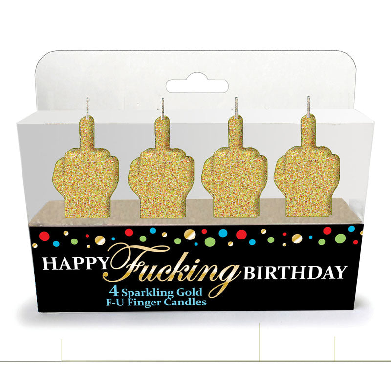 Happy Fucking Birthday FU Candle Set - Novelty Party Candles - Set of 4-LGCP.1066