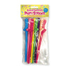 Super Fun Penis Party Straws - Coloured - Multi Coloured Dicky Straws - 8 Pack-LGCP.1111