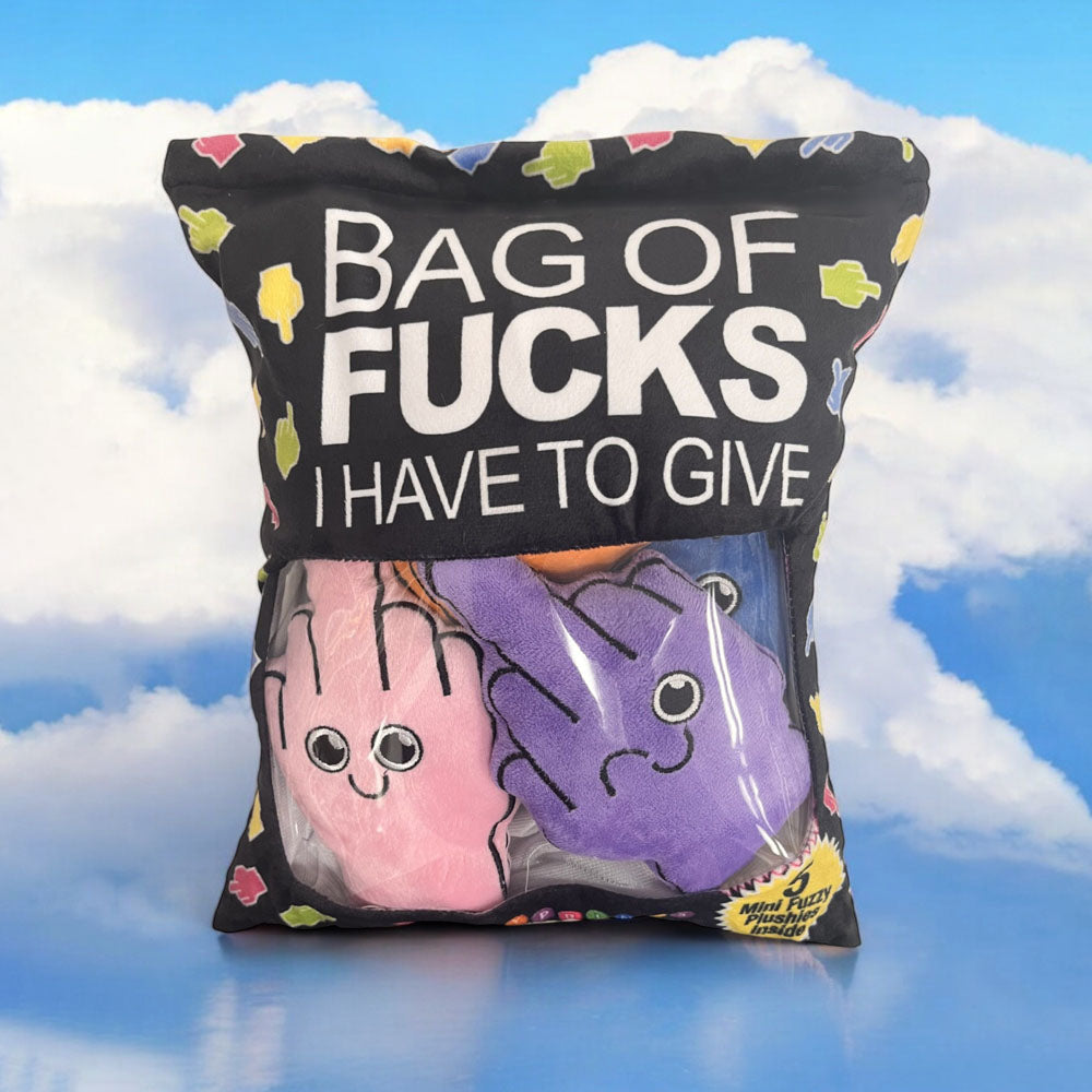 Bag of Fucks Plush Pillow: Snuggly Apathy Solution