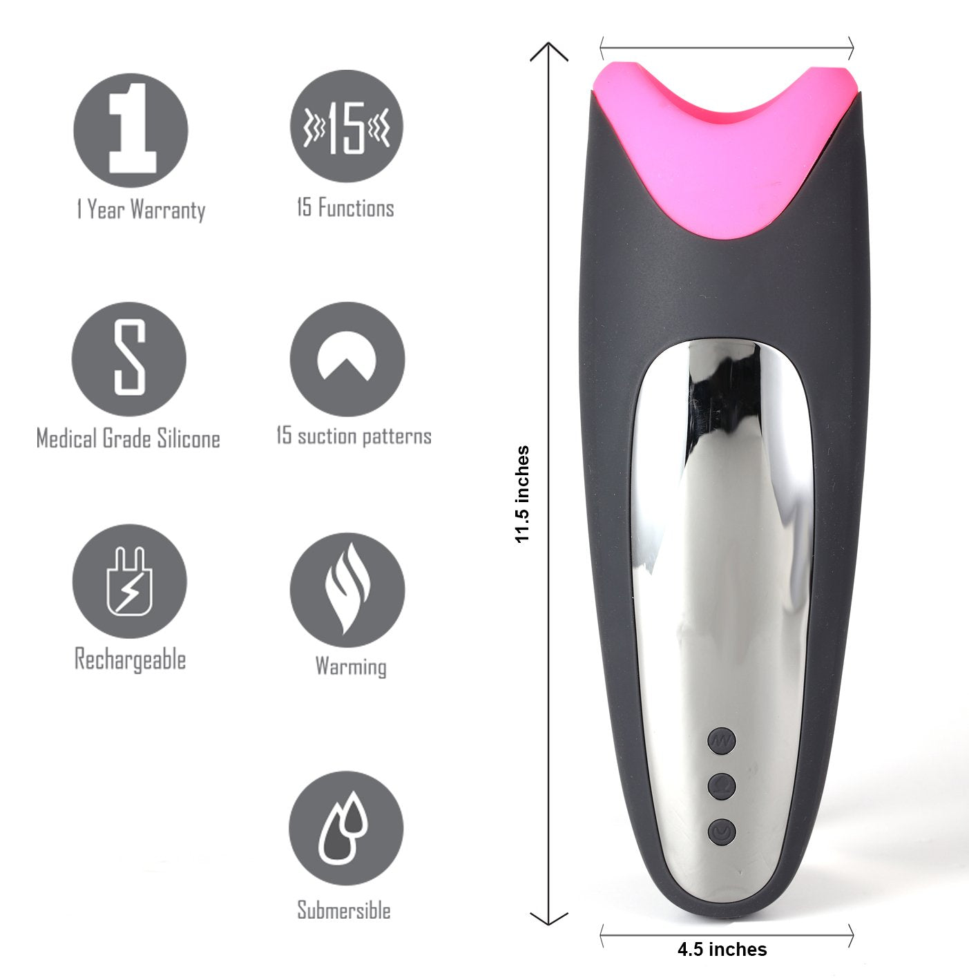 Maia Piper - USB Rechargeable Heating & Vibrating Masturbator-LM18-F01