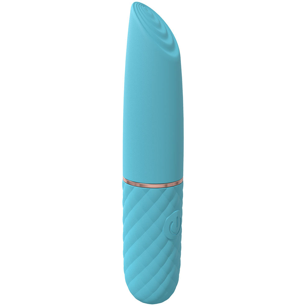 LOVELINE Beso - Blue - Blue 10.6 cm USB Rechargeable Mini Lipstick Vibrator-LOVU006BLU