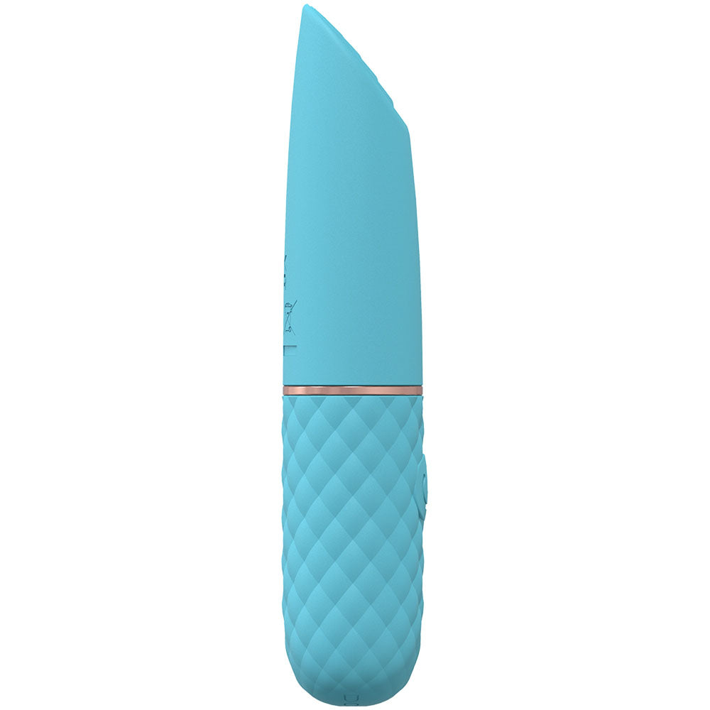 LOVELINE Beso - Blue - Blue 10.6 cm USB Rechargeable Mini Lipstick Vibrator-LOVU006BLU