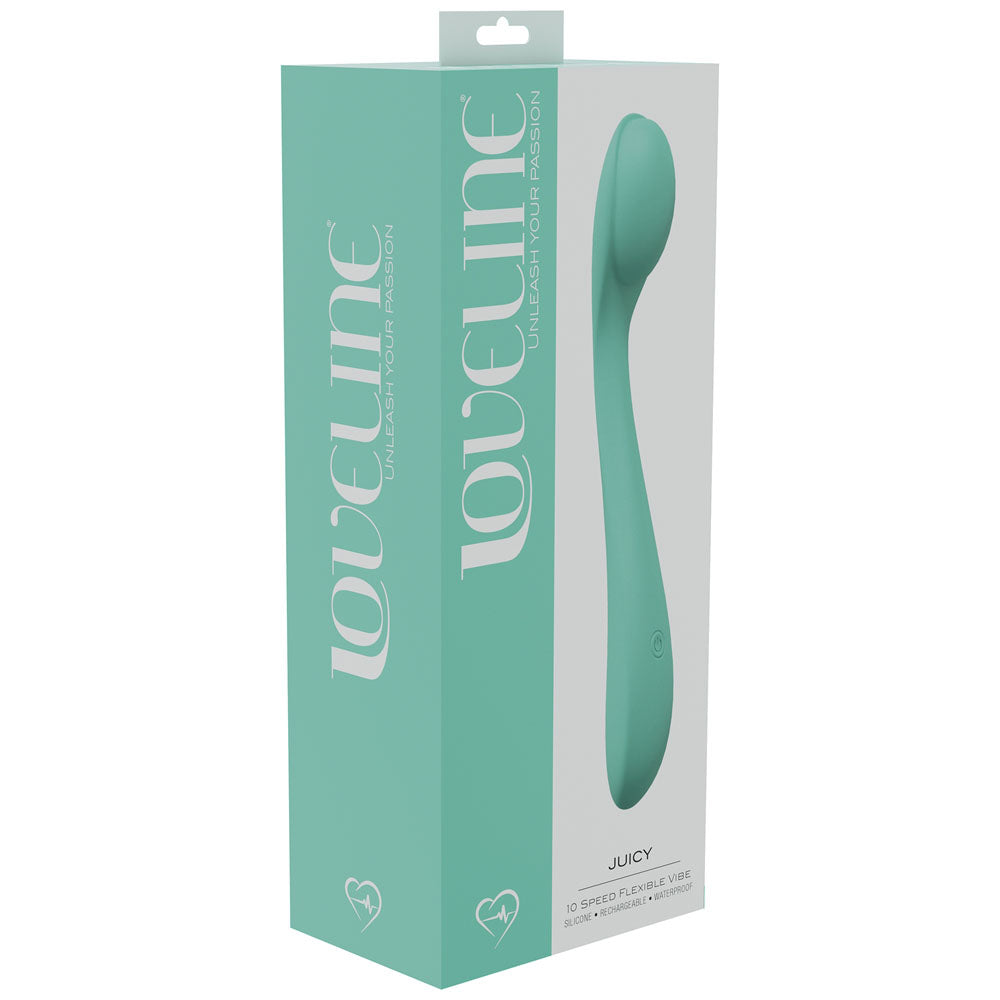 LOVELINE Juicy - Green - GReen 21.5 cm USB Rechargeable Vibrator-LOVU009GRN