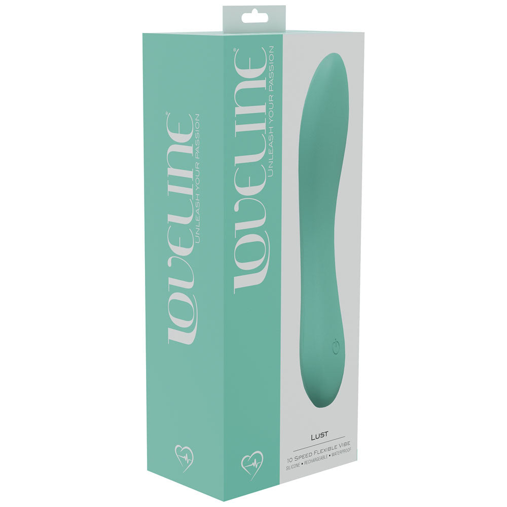 LOVELINE Lust - Green - Green 17 cm USB Rechargeable Vibrator-LOVU010GRN