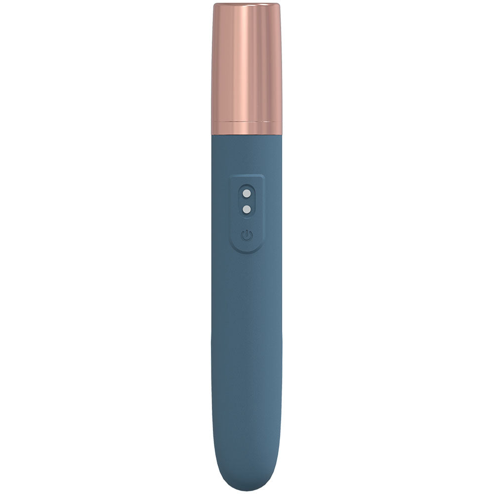 LOVELINE The Traveler - Blue - Blue 17.6 cm USB Rechargeable Vibrator with Lube Applicator-LOVU015BLU