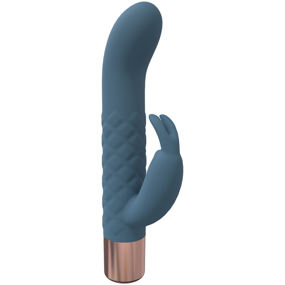 LOVELINE Devotion - Blue - Blue 14.2 cm USB Rechargeable Rabbit Vibrator-LOVU019BLU