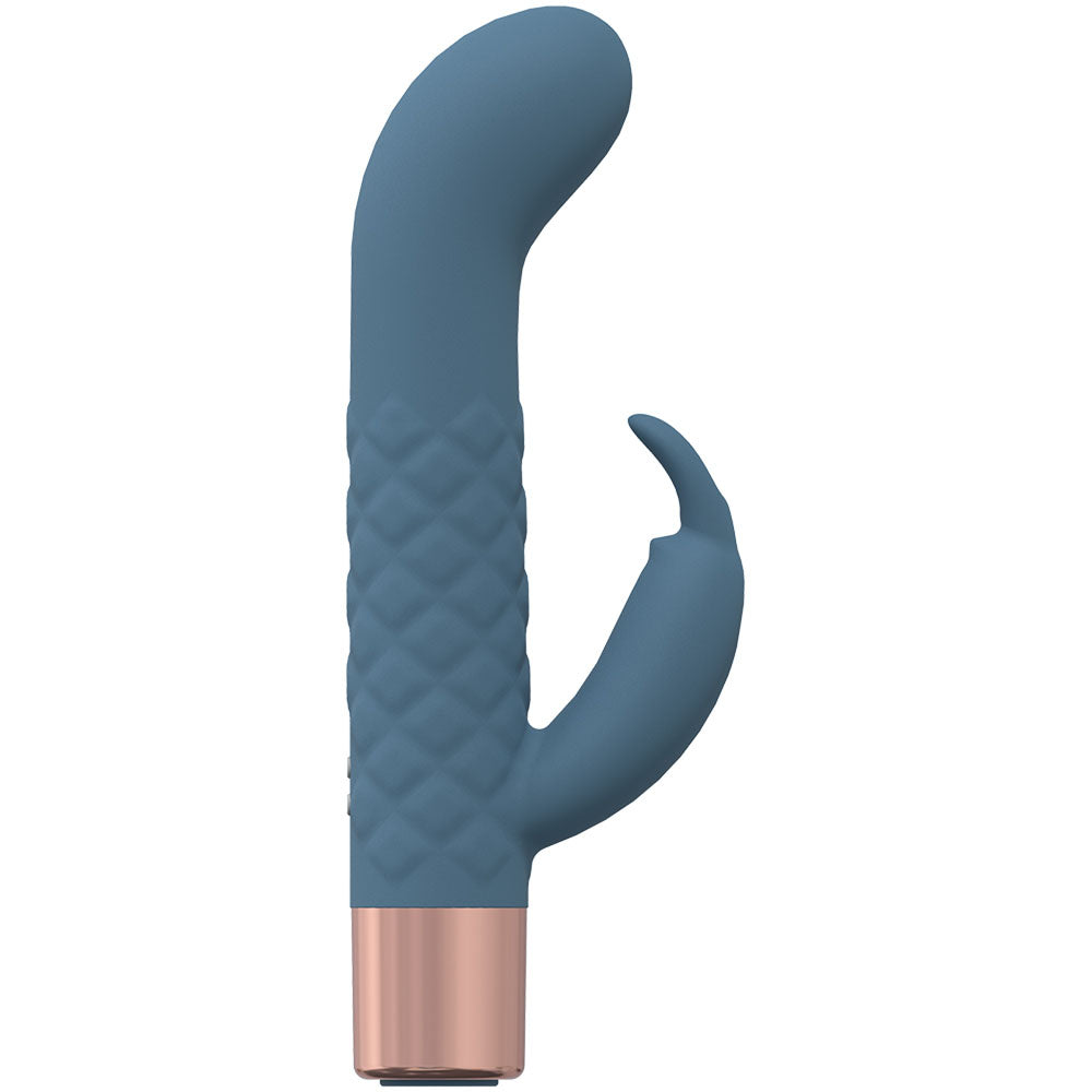 LOVELINE Devotion - Blue - Blue 14.2 cm USB Rechargeable Rabbit Vibrator-LOVU019BLU