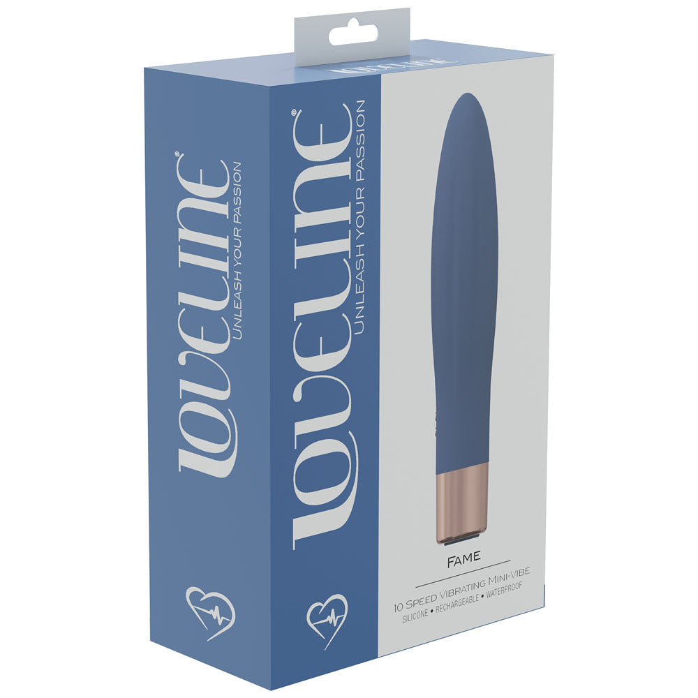 LOVELINE Fame - Blue - Blue 14.4 cm USB Rechargeable Vibrator-LOVU020BLU