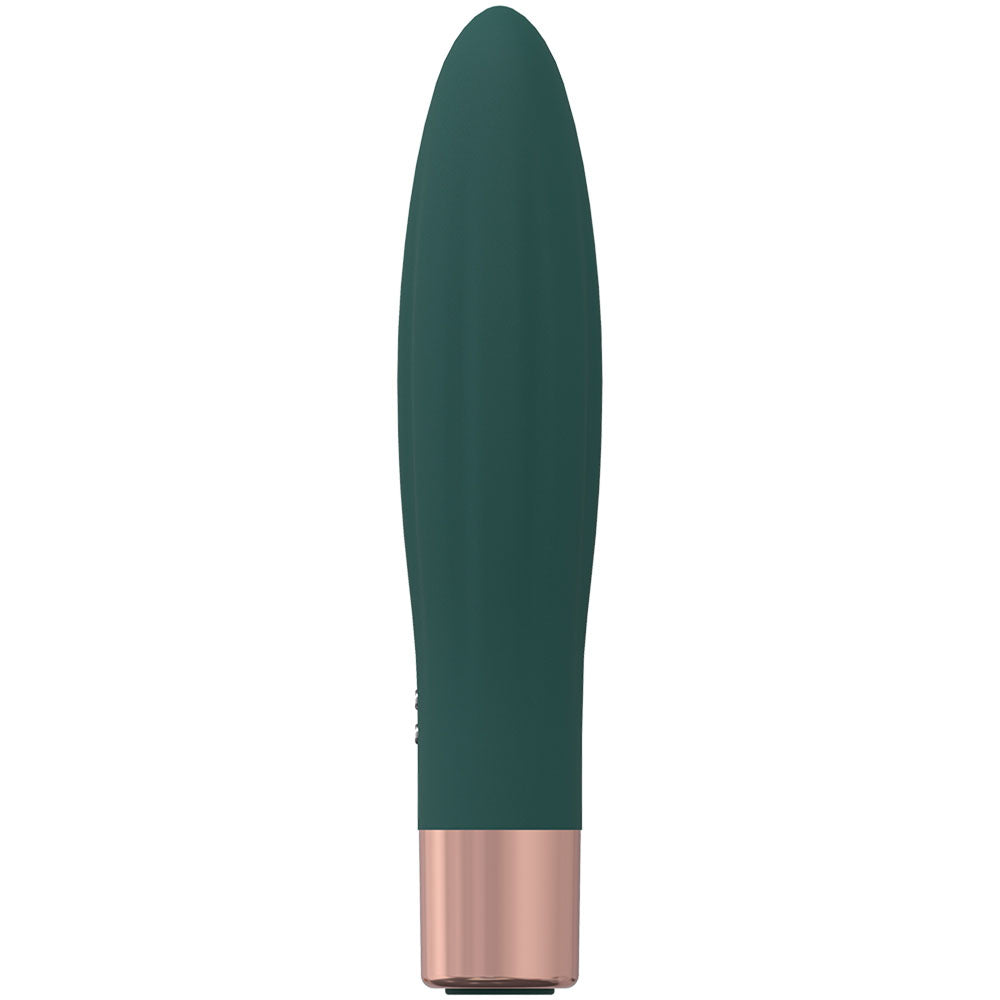 LOVELINE Fame - Green - Green 14.4 cm USB Rechargeable Vibrator-LOVU020GRN