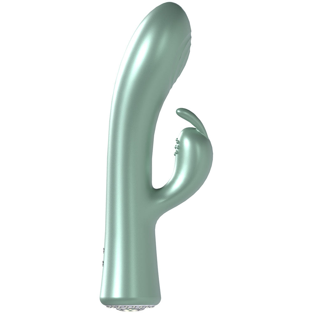 LOVELINE La Perla I - Green - Pearlescent Green 19.2 cm USB Rechargeable Rabbit Vibrator-LOVU023PGRN