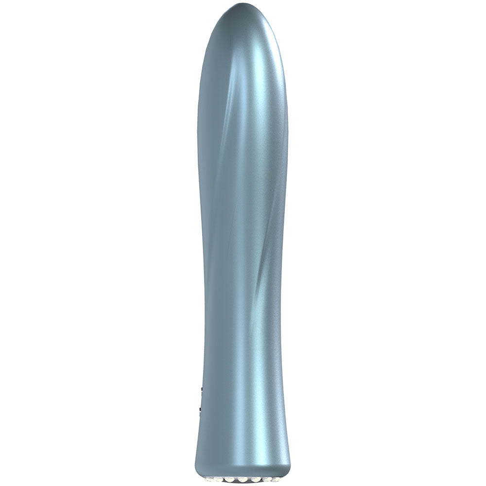 LOVELINE La Perla II - Blue - Pearlescent Blue 19.2 cm USB Rechargeable Vibrator-LOVU024PBLU