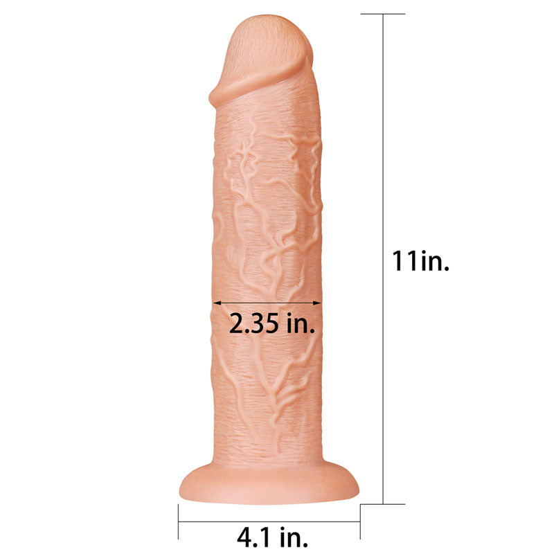 King Size 11 Realistic Dildo - Flesh 28 cm Dong-LV111012