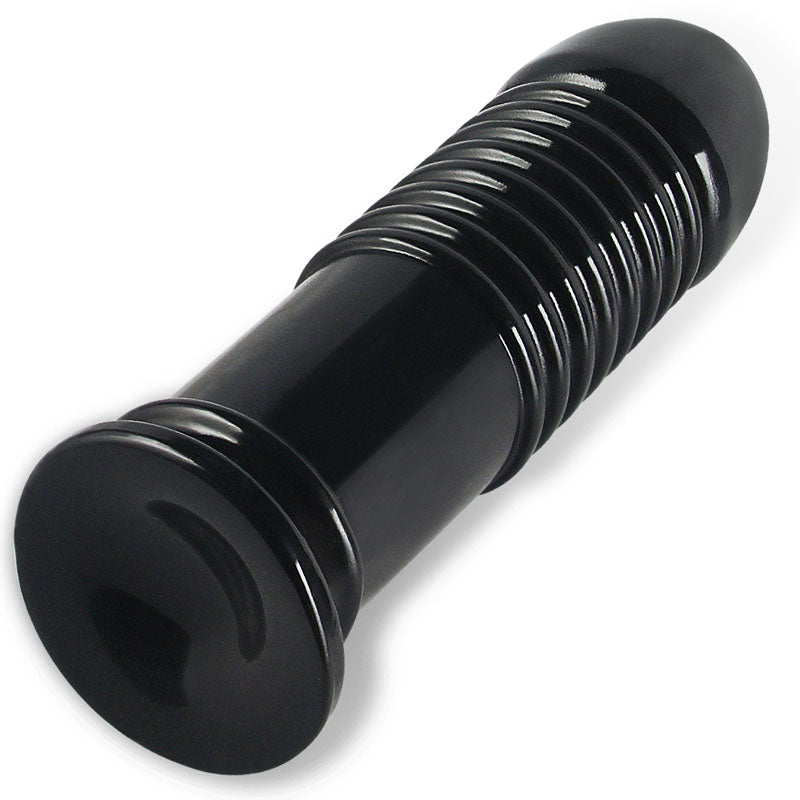 King Sized 8 Anal Bumper - Black 22.5 cm Mega Butt Plug-LV2242