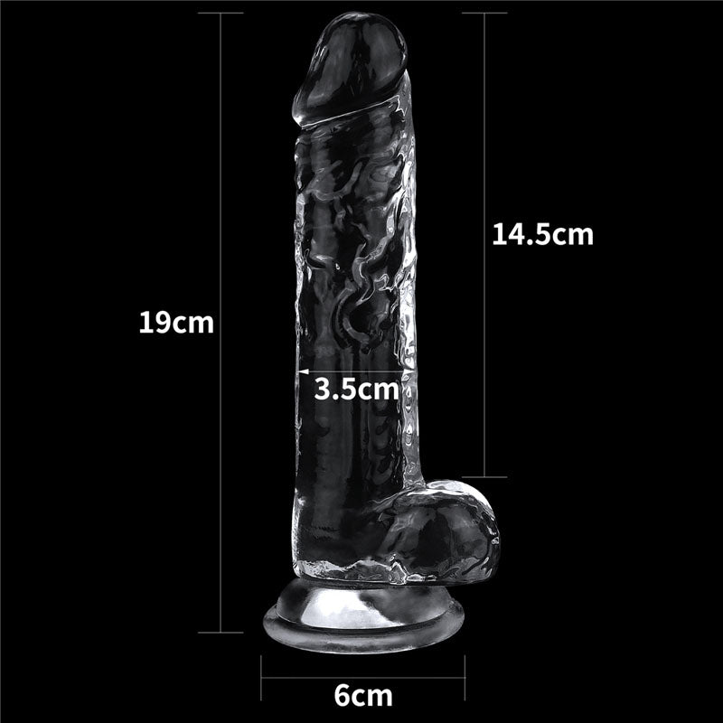 Flawless Clear Dildo 7.5 - Clear 19 cm Dong-LV310016