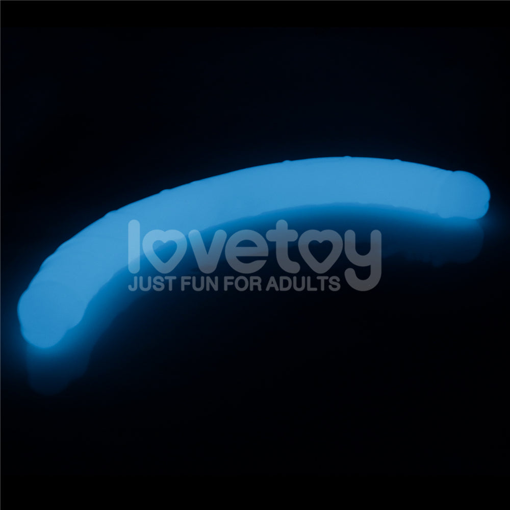 Lumino Play 18.5 Double Dildo - Glow in the Dark Blue 47 cm Double Dong-LV313012