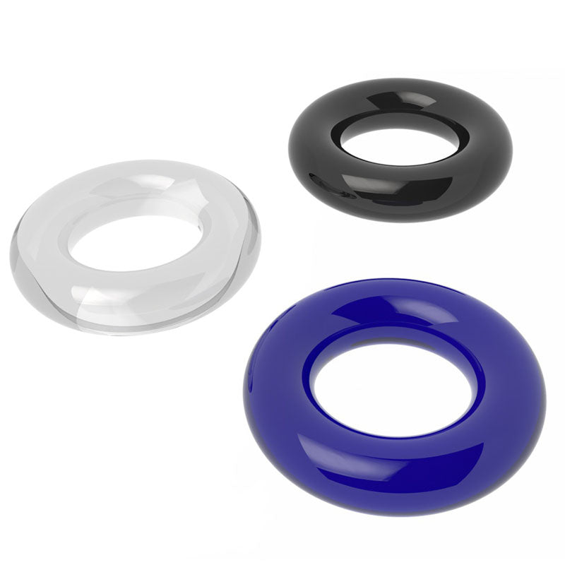 Power Plus Triple Donut Ring Set - Coloured Cock Rings - Set of 3-LV343001