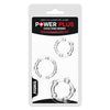 Power Plus Triple Beaded Ring Set - Clear Cock Rings - Set of 3-LV343002