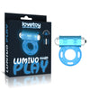 Lumino Play Vibrating Penis Ring - Glow in the Dark Blue Vibrating Cock Ring-LV343215