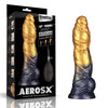Aerosx 10 Inch Dual Density Inflatable Dildo - Gold/Blue 33 cm Inflatable Fantasy Dildo-LV416003