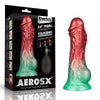 Aerosx 8 Inch Dual Density Inflatable Dildo - Red/Green 28 cm Inflatable Fantasy Dildo-LV416012
