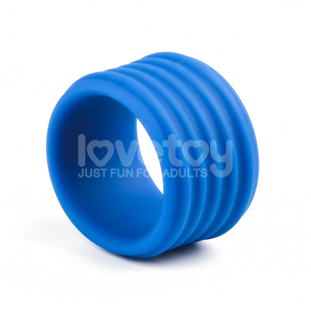 Pinnacle Pro Deep Rib Grip - Blue Cock Ring-LV443011