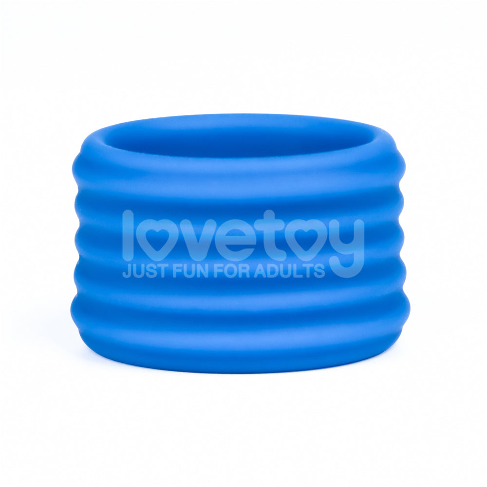 Pinnacle Pro Deep Rib Grip - Blue Cock Ring-LV443011