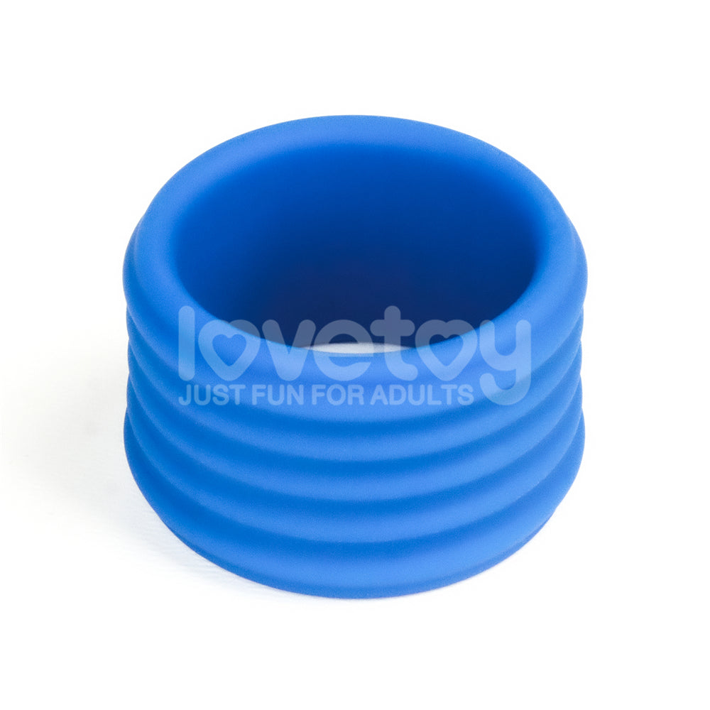 Pinnacle Pro Deep Rib Grip - Blue Cock Ring