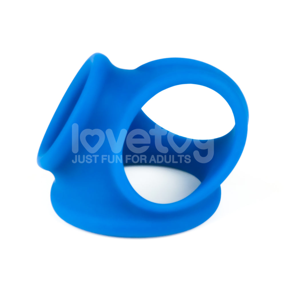 Pinnacle Pro Trio Grip Enhancer - Blue Cock & Balls Ring-LV443015