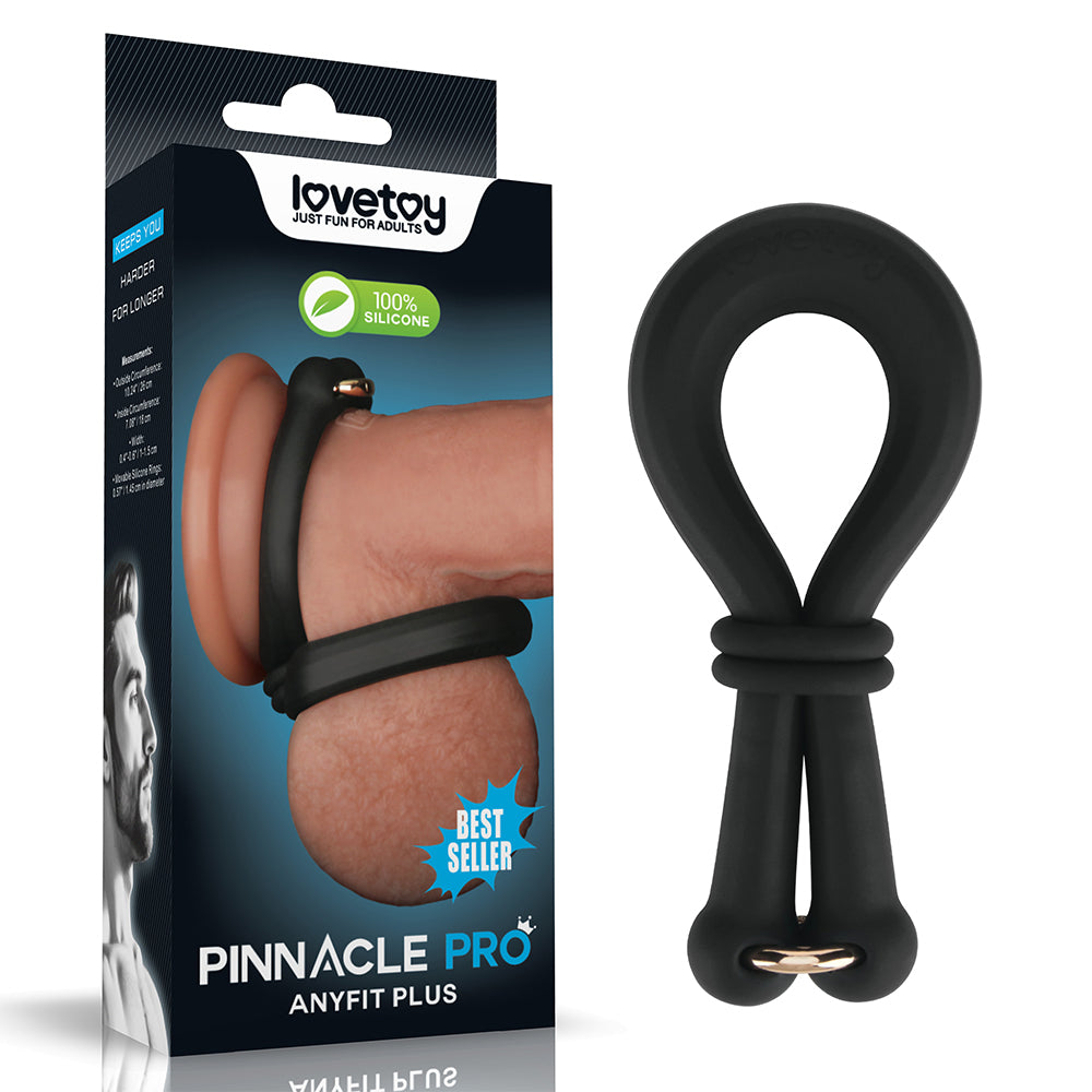 Pinnacle Pro Anyfit Plus Stretcher - Black Adjustable Cock Ring - LV443032