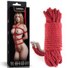 Rebellion Reign Silky Bondage Rope - Red - Red Bondage Rope - 10 metre length