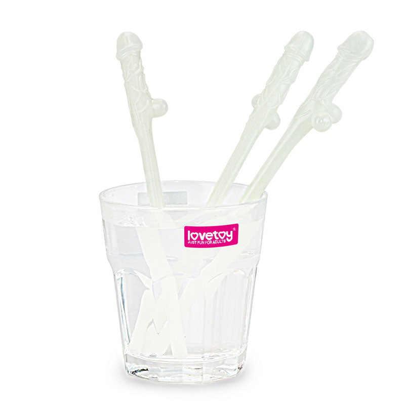 Jokes & Parties Glow In The Dark Willy Straws - Glow in Dark Dicky Straws - Set of 9-LV765001